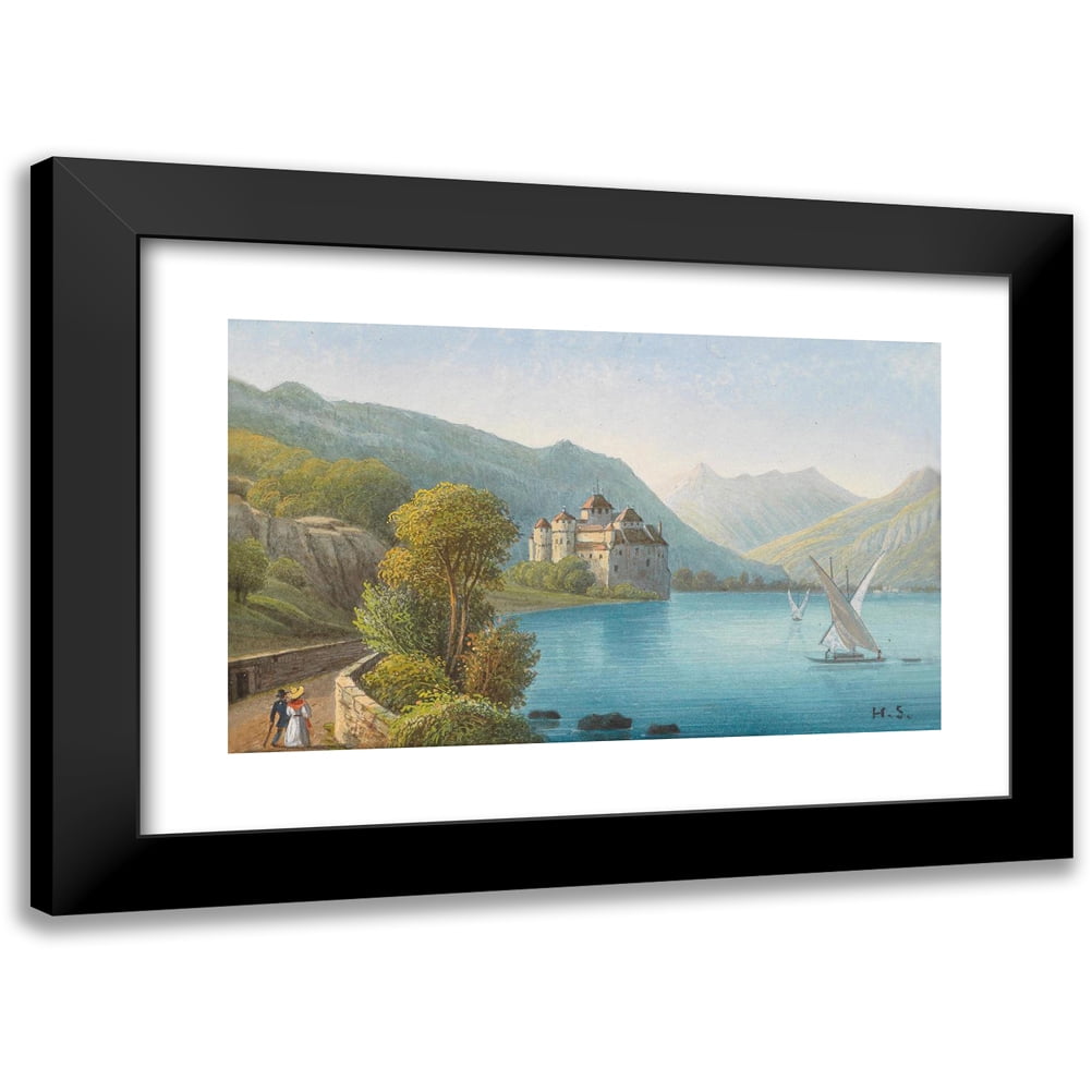 Hubert Sattler 24x16 Black Modern Framed Museum Art Print Titled - View ...