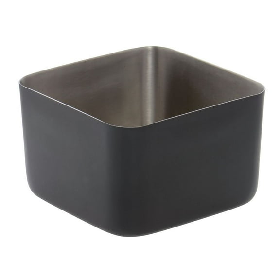 Hubert Soft Touch Square Black Stainless Steel Mod Pan - 4 7/8"L x 4 7/8"W x 3"H