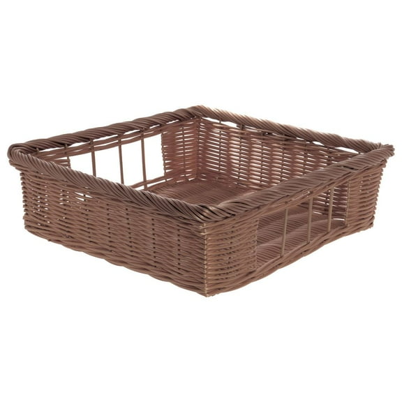 HUBERT Storage Basket Square Dark Brown - 18"L x 18"W x 5 1/2"H