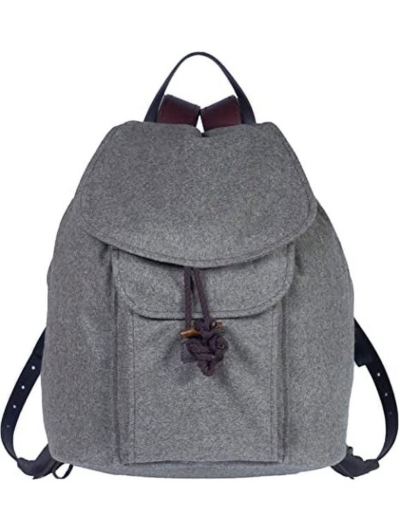 Hubertus Classic German Narrow High 30L Backpack Grey, Superior 100% Organic Loden Wool, 16 X 14 X 8