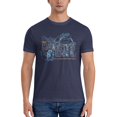 thumbnail image 1 of Hubgo Men'S Customized Visit Hadley'S Hope Crew Neck Tee T-Shirts Navy Blue Tops, 1 of 5
