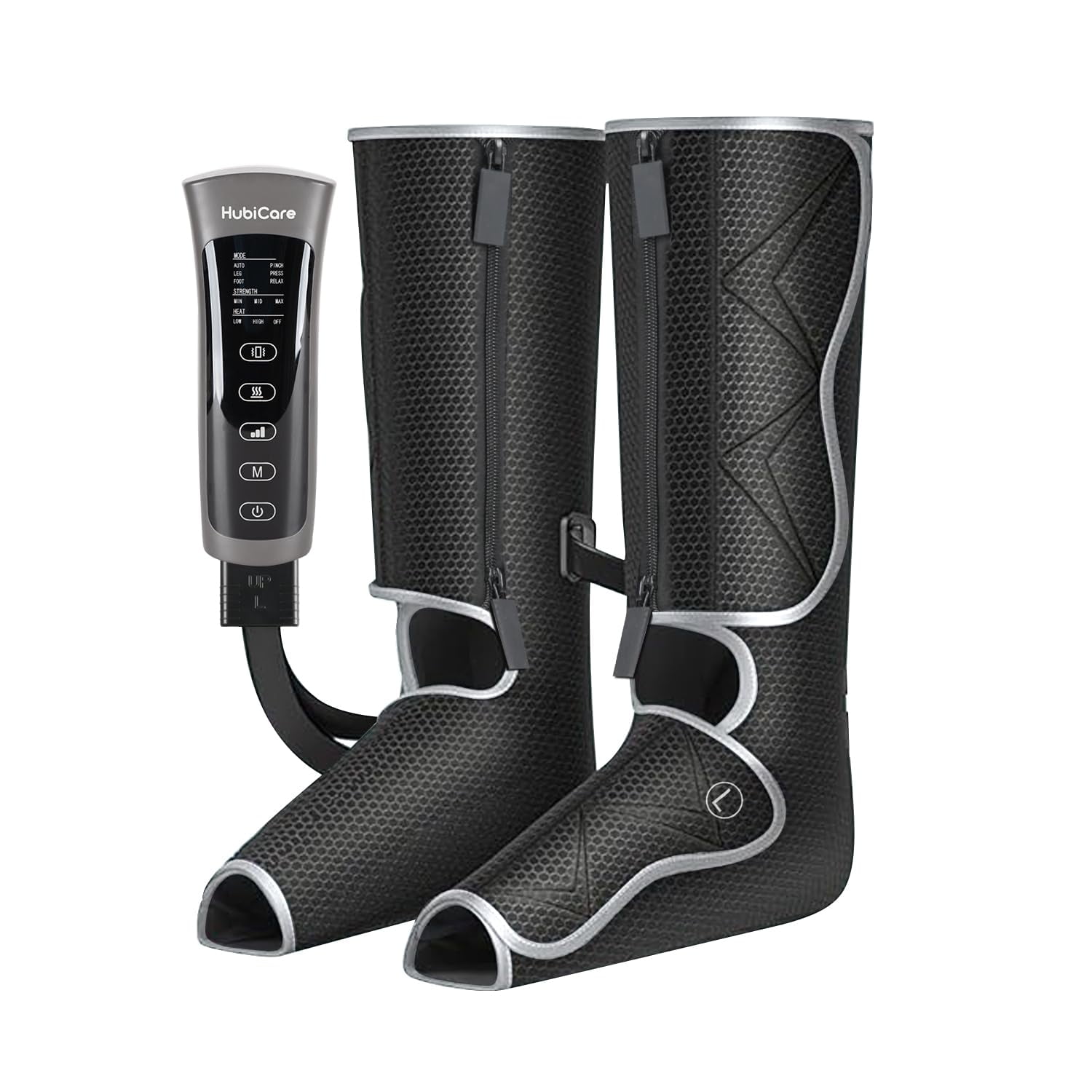 HubiCare Air Massager for Circulation and Relaxation Foot and Calf Massage with Heat, Additional Zipper Type, Great for Circulation, Pain Relief, and Muscle Relaxation  (6 Modes with 3 Intensity)