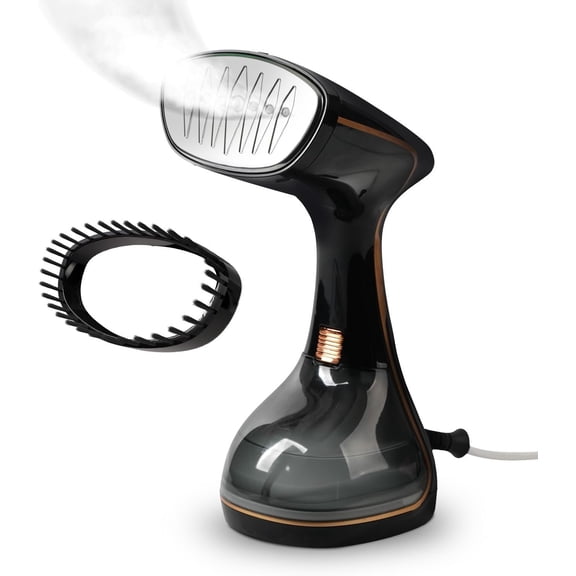 HubiCare Handheld Garment Steamer for Clothes - 1500W TurboSteam, 3 Steam Levels, 320ml Big Capacity, Penetrating Steam, 20s Heat-up, Steam Iron Fabric Wrinkle Remover (Black)