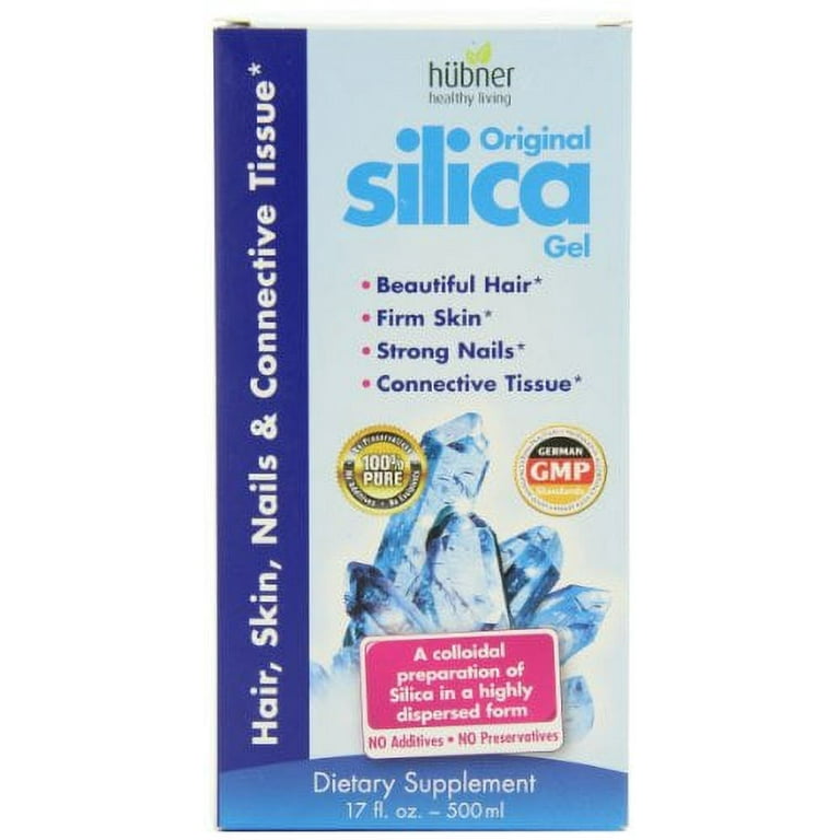 Hubner Original Silicea Gel 17 fl oz / 500 ml for Hair, Skin, Nails, and  Connective Tissue, Pure Colloidal Silica Gel Formula, No Additives or