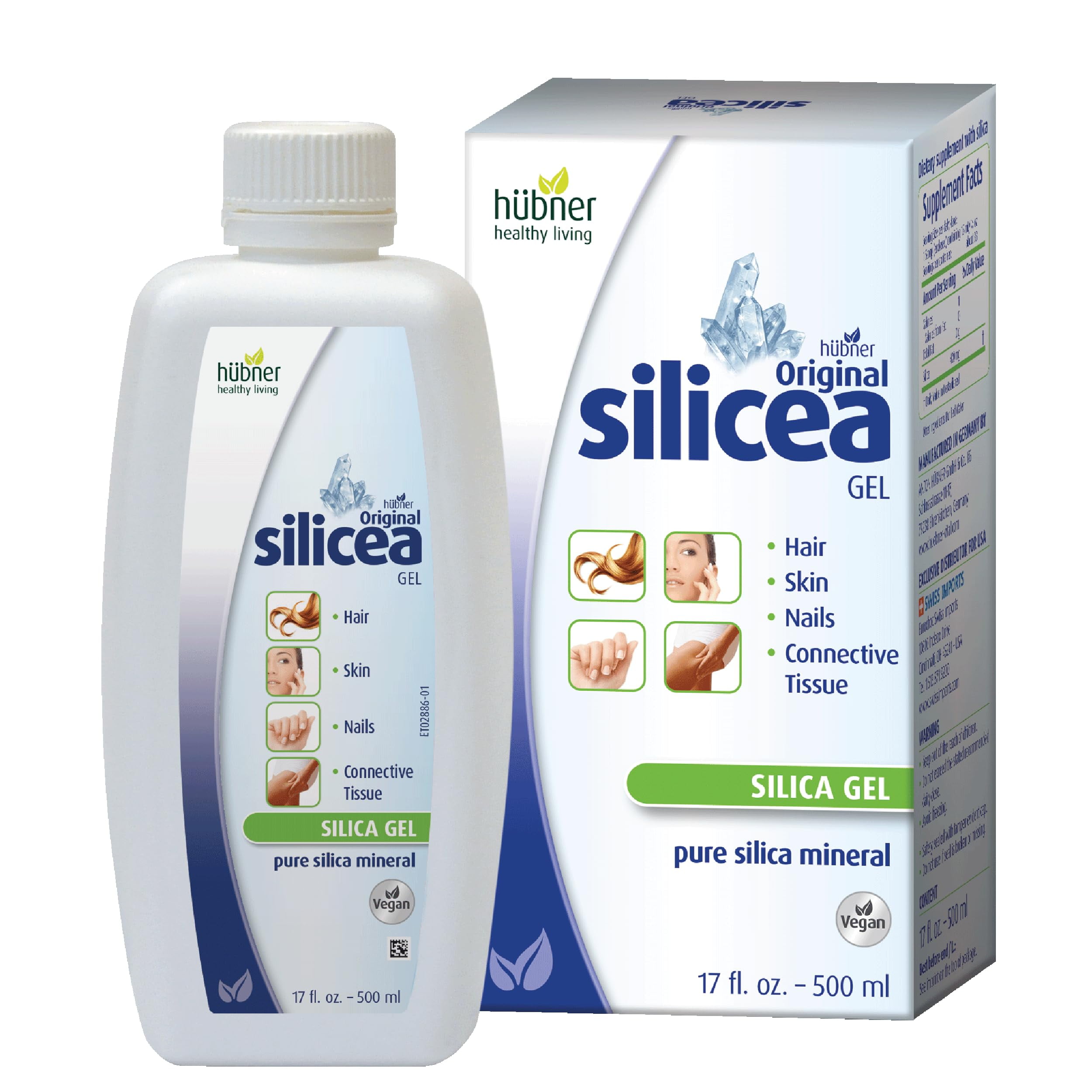 Hubner Original Silicea Gel OIF8 17 fl oz / 500 ml for Hair, Skin