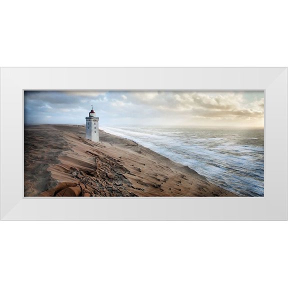 Hubrich, Jorg 14x8 White Modern Wood Framed Museum Art Print Titled - Crack In Time II