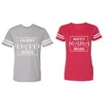 thumbnail image 1 of Hubs Dad Mama Boss Matching Couple Cotton Jerseys (Men Heather / Women Red) (Men M / Women M), 1 of 3