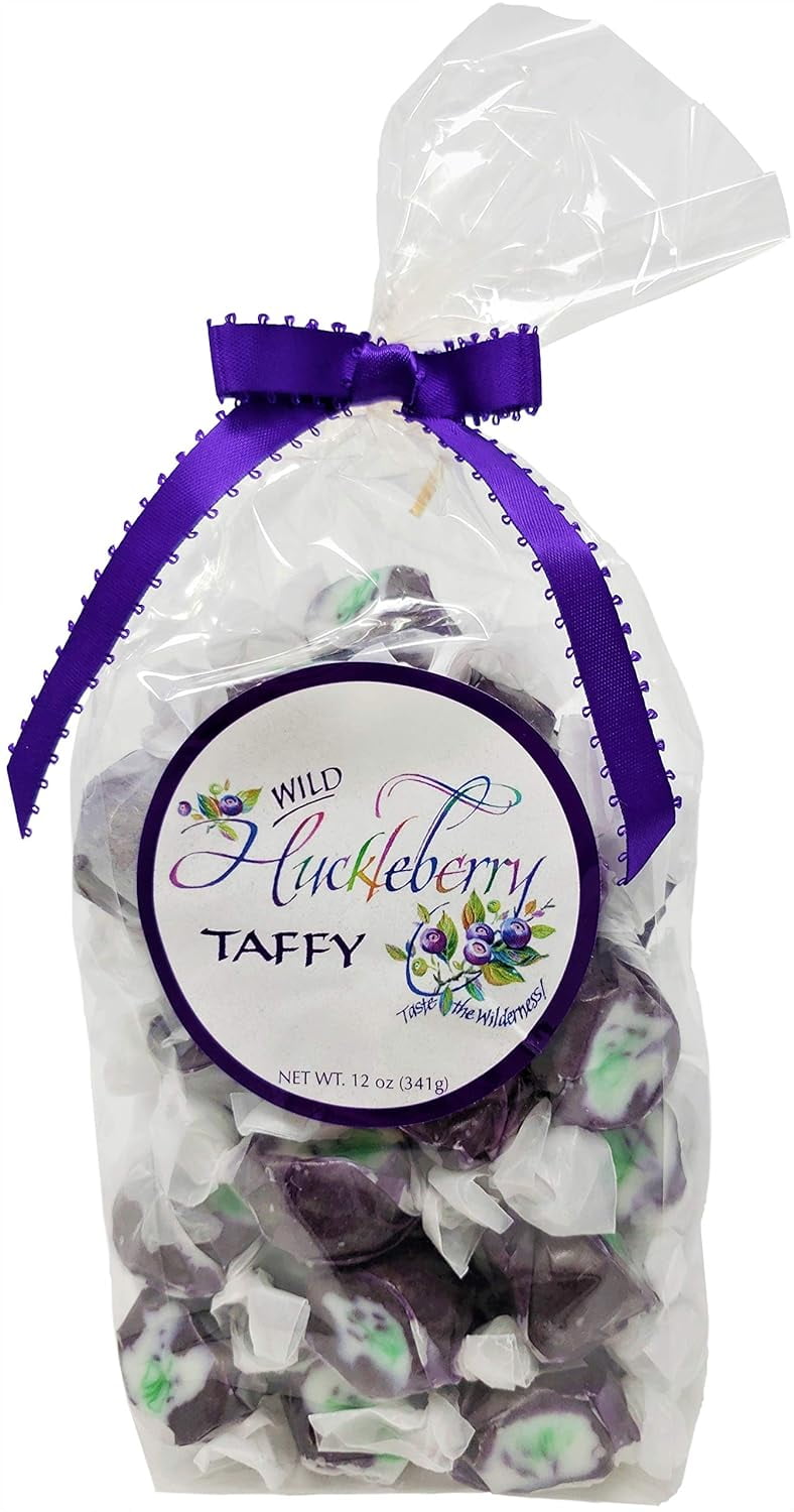 Huckleberry Haven C801 Wild Huckleberry Taffy, 12 Ounces