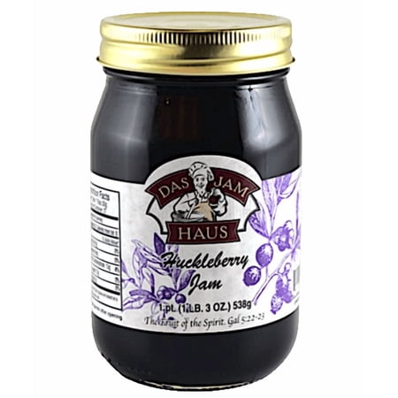 Huckleberry Homestyle Southern Jams, 1 Pint Jar 1 lb 3 oz (538g) ALL Natural~Huckleberry Jam Homestyle