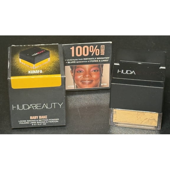 Huda Beauty Baby Bake Loose Baking & Setting Powder, Kunafa, 0.21 oz