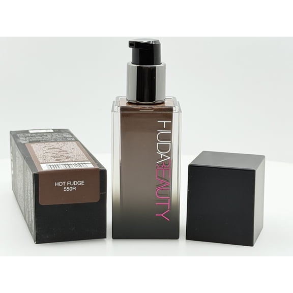 Huda Beauty #FauxFilter Luminous Matte Full Coverage Liquid Foundation, Hot Fudge 550R, 1.18 fl oz
