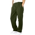 thumbnail image 1 of Hudaneo Boys Open Bottom Sweatpants Drawstring Elastic Waist Wide Leg Athletic Pockets, 5-16 Years, 1 of 7