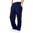 thumbnail image 1 of Hudaneo Boys Open Bottom Sweatpants Drawstring Elastic Waist Wide Leg Athletic Pockets, 5-16 Years, 1 of 7