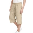 thumbnail image 1 of Hudaneo Boys Relaxed Fit Linen Capri Pants Drawstring Elastic Waist 3/4 Summer Shorts Pockets, 4-15 Years, 1 of 6