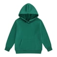 thumbnail image 1 of Hudaneo Girls Oversized Relaxed Fit Hoodie Long Sleeve Pullover Sweatshirt with Kangaroo Pocket School Lounge Style, Green 7-8 Years, 1 of 4