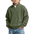 thumbnail image 1 of Hudaneo Kids Boys Fall Waffle Knit Full Zip Sweater Pullover Tops, 3-14 Years, 1 of 8
