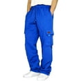 thumbnail image 1 of Hudaneo Men's Casual Cargo Pants Solid Casual Elastic Drawstring Cargo Pants Trousers with Multiple Pockets Baggy Straight Leg Sweatpants S-5XL, 1 of 6