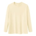 thumbnail image 1 of Hudaneo Men's Cotton Crew Neck Long Sleeve T Shirt Soft Breathable Basic Top, S-3XL, 1 of 9