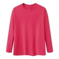 thumbnail image 1 of Hudaneo Men's Cotton Crew Neck Long Sleeve T Shirt Soft Breathable Basic Top, S-3XL, 1 of 9