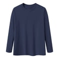 thumbnail image 1 of Hudaneo Mens Lightweight Cotton Long Sleeve Tee Crew Neck Casual Basic Top, S-3XL, 1 of 9