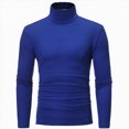 thumbnail image 1 of Hudaneo Mens Slim Fit Turtleneck Long Sleeve Knitted Lightweight Casual Basic Pullover Top, M-3XL, 1 of 1