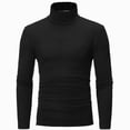 thumbnail image 1 of Hudaneo Mens Slim Fit Turtleneck Long Sleeve Knitted Lightweight Casual Basic Pullover Top, M-3XL, 1 of 1