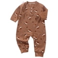 thumbnail image 1 of Hudaneo Newborn Boy Clothes 3M Baby Unisex Romper Bodysuit Jumpsuit One Piece Long Sleeve Button Crew Neck Newborn Winter Outfit, 1 of 6