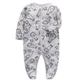 thumbnail image 1 of Hudaneo Newborn Boy Clothes 6M Newborn Baby Boy Fall Outfit Romper Bodysuit Long Sleeve Button Jumpsuit One Piece Infant Clothes, 1 of 5
