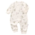 thumbnail image 1 of Hudaneo Newborn Boy Clothes 9M Baby Unisex Romper Bodysuit Jumpsuit One Piece Long Sleeve Button Crew Neck Newborn Winter Outfit, 1 of 6