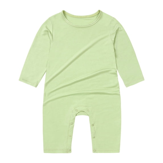Hudaneo Newborn Boy Clothes 9M Newborn Baby Boy Long Sleeve Snap Button Romper Bodysuit Jumpsuit One Piece Crew Neck Outfit