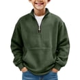 thumbnail image 1 of Hudaneo Teen Boys Fall Winter Quarter Zip Waffle Knit Sweater Pullover, 3-14 Years, 1 of 4