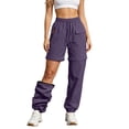 thumbnail image 1 of Hudaneo Womens Pants Lightweight Cargo Pants for Womens Zip-Off Trekking Trousers Waterproof Joggers Hiking Pants, Dark Purple XXL, 1 of 6