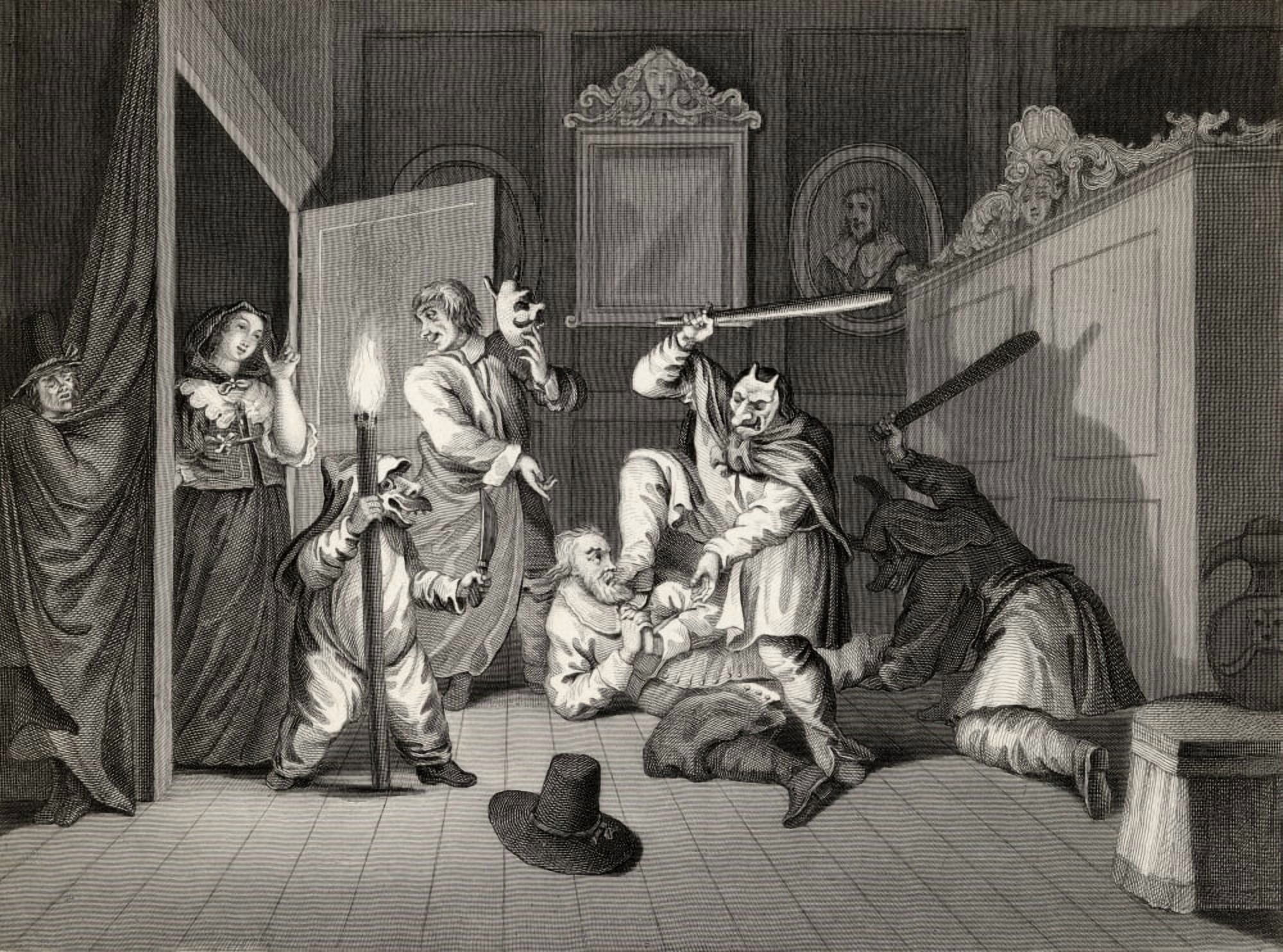 Hudibras Catechizd Engraved By G Presbury After Hogarth From The Works Of Hogarth Published London 1833 Canvas Art - Ken Welsh Design Pics (17 x 12)