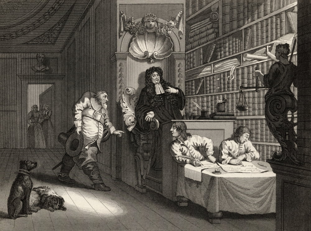 Hudibras With The Lawyer Engraved By G Presbury After Hogarth From The Works Of Hogarth Published London 1833 Canvas Art - Ken Welsh Design Pics (16 x 12)