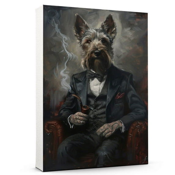 Hudo Berger Picard Painting Gentleman Style on Canvas, Berger Picard Vintage Costume Style Animals Posters For Home Decorations, Living Room, Bathroom Decor
