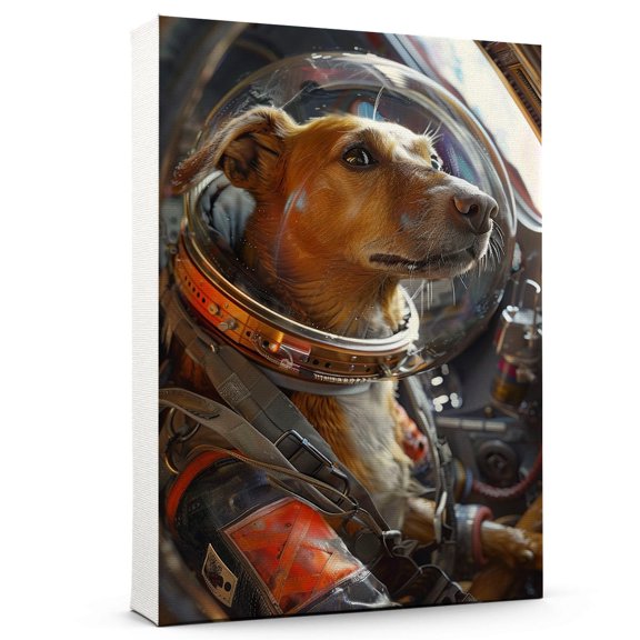 Hudo Chinook Space Poster, Dog Wall Art, Chinook Space Canvas Wall Art - Boho Bathroom Decor - Gifts For Women