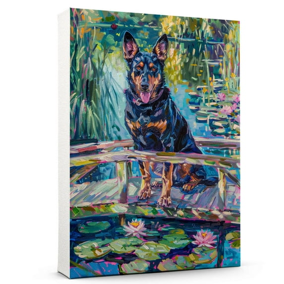 Hudo Dog Canvas Wall Art,Dog Wall Art print, Colorful Beauceron Dog Decor for Kids Nursery Bedroom Living Room Office Home Unframed 8x12 inches