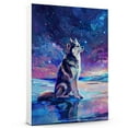 thumbnail image 1 of Hudo Dog Christmas Canvas Wall Art, Alaskan Malamute Dog Wall Art Prints Dogs Hanging Wall Pictures Decoration for Holiday Living Room Bedroom Bathroom, 1 of 5