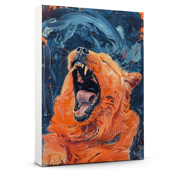 Hudo Funny Scream Chinook Dog Poster Wall Art Decor Chinook Dog Canvas Wall Art - Boho Bathroom Decor - Gifts For Women