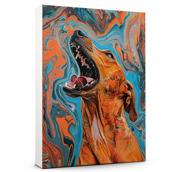 Hudo Funny Scream Rhodesian Ridgeback Dog Poster Wall Art Decor Rhodesian Ridgeback Dog Canvas Wall Art - Nursery Wall Decor - Dog Accessories