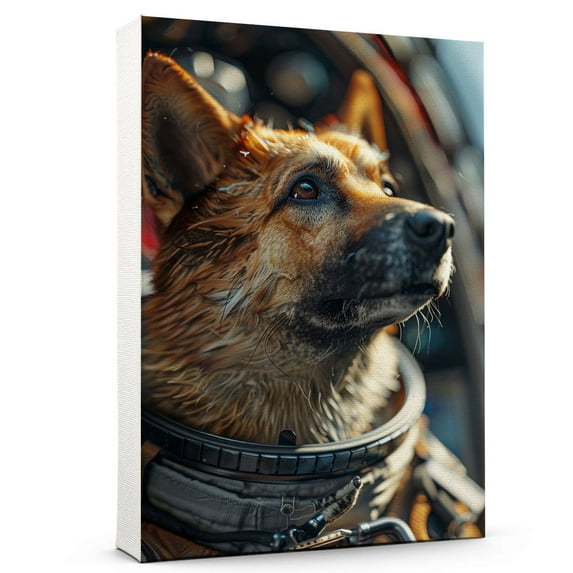 Hudo Norwegian Buhund Space Poster, Dog Wall Art, Norwegian Buhund Space Canvas Wall Art - Girls Room Decor - Dog Artwork