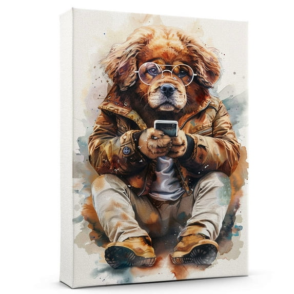 Hudo Tibetan Mastiff Funny Dog Poster Bathroom Wall Art Decor - Tibetan Mastiff Dog Canvas Wall Art - Wall Decor Aesthetic - House Essentials For New Home
