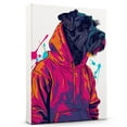 thumbnail image 1 of Hudo Wall Art - Funny Dog Canvas Poster for Kids' Room - Black Russian Terrier Dog colorful art print, Canvas Painting Puppy Artwork, Watercolor Artwork Print For Bedroom, 1 of 5
