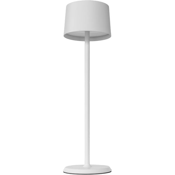 Hudson 14" Matte White Dimmable Rechargeable Table Lamp