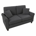 thumbnail image 1 of Hudson 61W Loveseat in Charcoal Gray Herringbone Fabric, 1 of 7