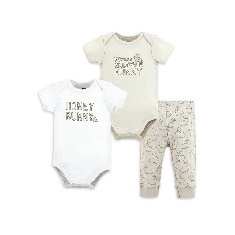 Hudson Baby Cotton Bodysuits and Pants Set, Newborn-24 Months