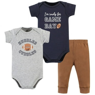 Hudson Baby 2 Cotton Short Sleeve Bodysuits and Pant Set, Preemie - 24 Months