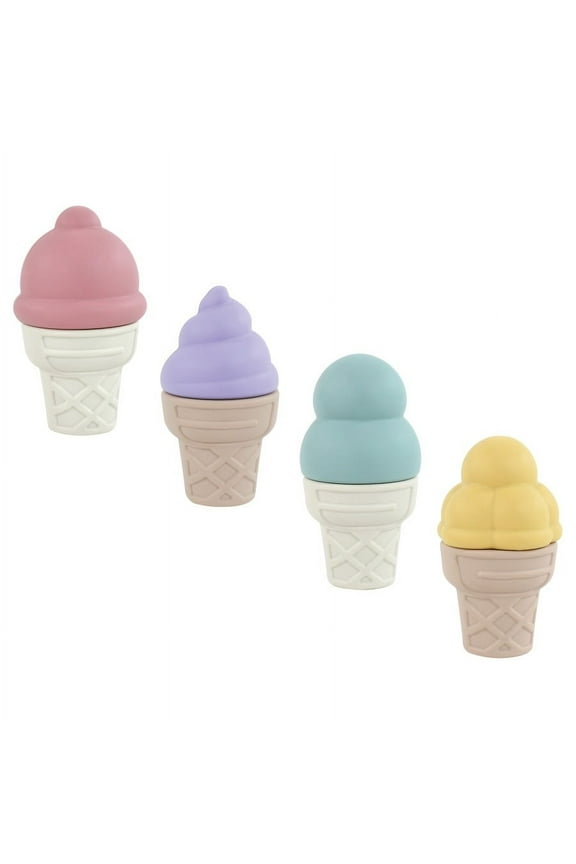 4pc Silicone Ice Cream Toy Set, Multicolor, One Size