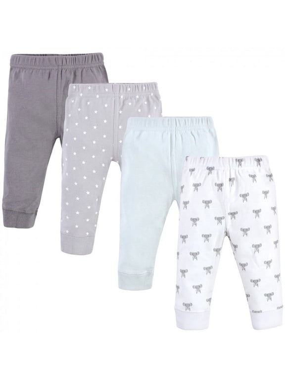 Baby and Toddler Cotton Pants 4pk, Modern Elephant, 2 Toddler