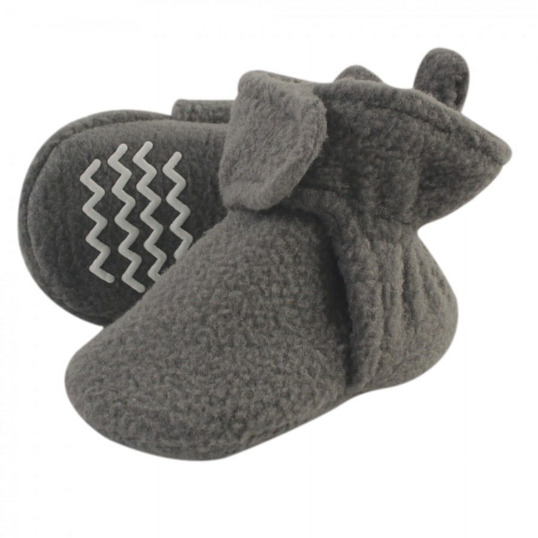 YYST Luvable Friends Unisex Baby Fleece Booties – Coronet Blue Heather Charcoal, Für 0-6 Monate, Kuschelig Warm